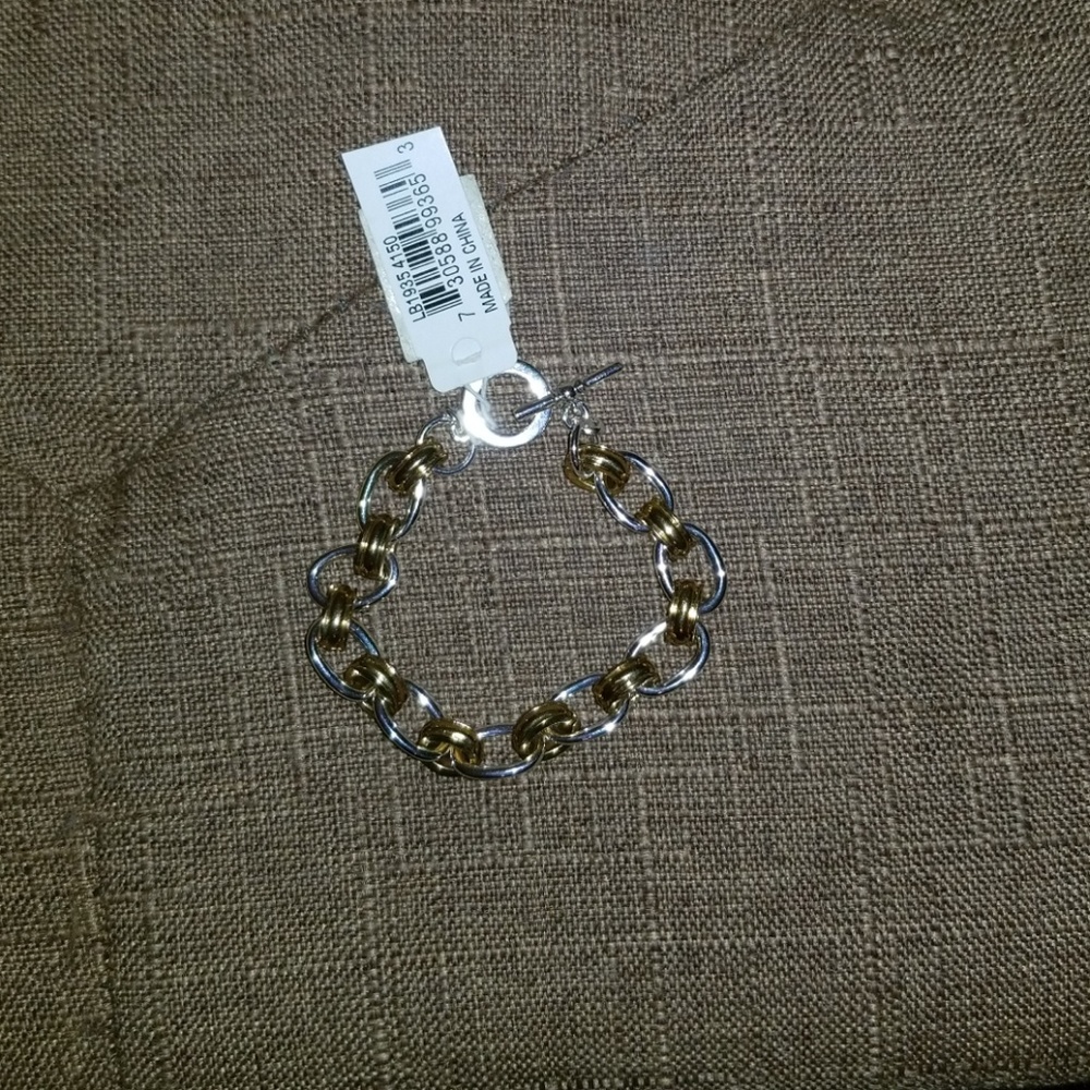 Ralph Lauren Silver & Gold Chainlink Bracelet